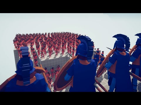 300x SPARTANS vs 500x CLUBBERS - Totally Accurate Battle Simulator