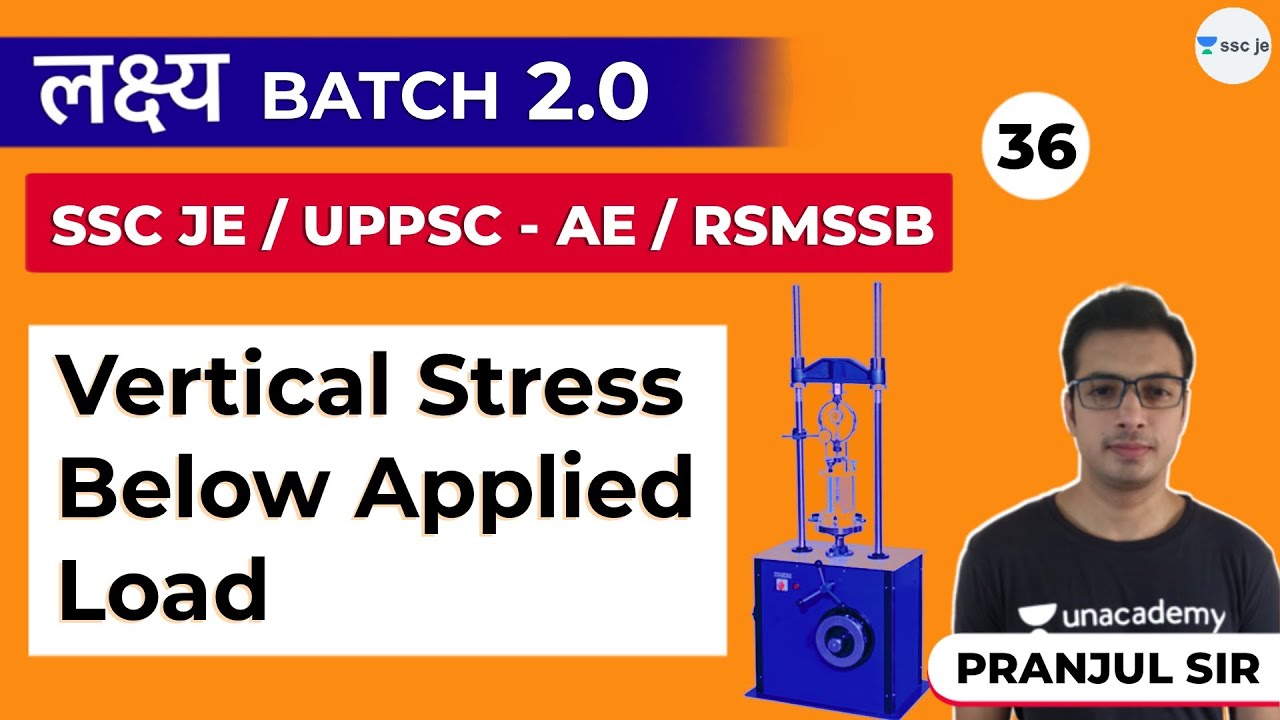 Vertical Stress Below Applied Load | Lec 36 | Geotechnical Engineering | SSC JE | Pranjul Sir