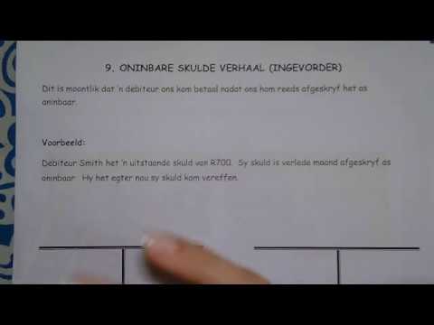 Gr 10 Rek Oninbare Skuld Verhaal Voorbeeld - Tanya Nel