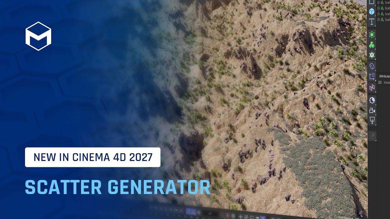 What's New in Cinema 4D 2027 - Scatter Generator - YouTube