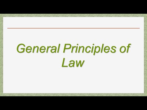 General Principles of Law