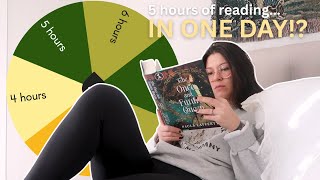 spinner wheel controls how many HOURS I read IN A DAY ⏰📚 | READING VLOG