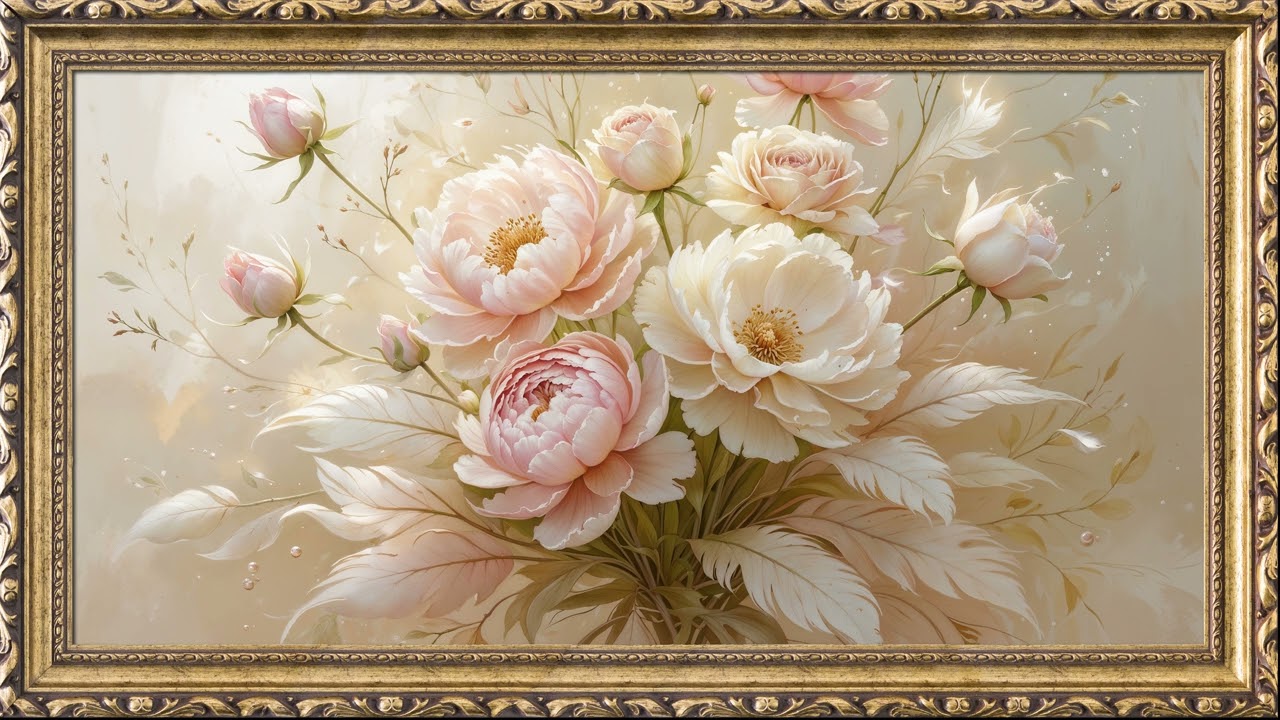 Framed Floral Painting | 8 Hours | TV wallpaper | 4K