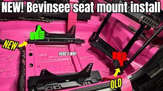 E46 racecar seat mounted install for performance bucket seats - Supercharged BMW get new mounts