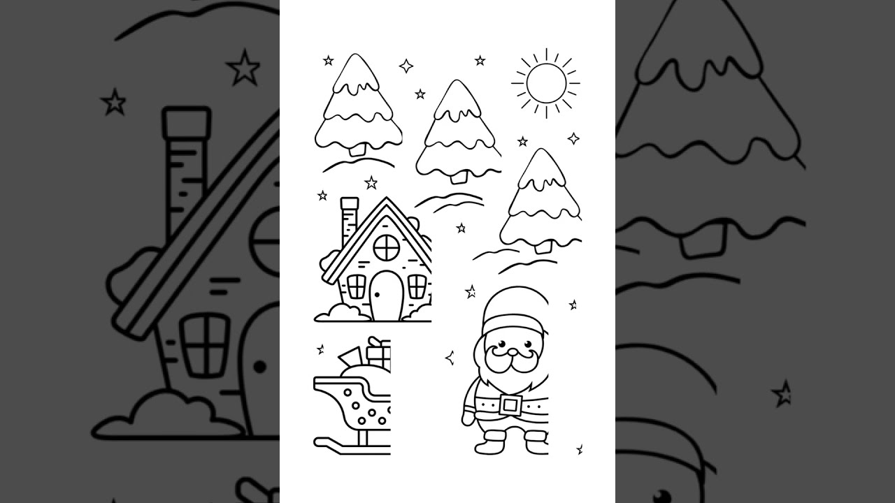Christmas Coloring Worksheet for Kindergarten