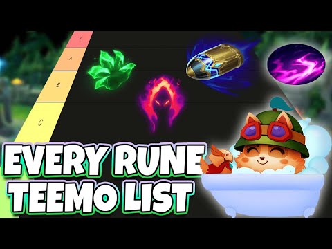 TEEMO RUNE TIER LIST WITH EVERY SINGLE RUNE - League of Legends