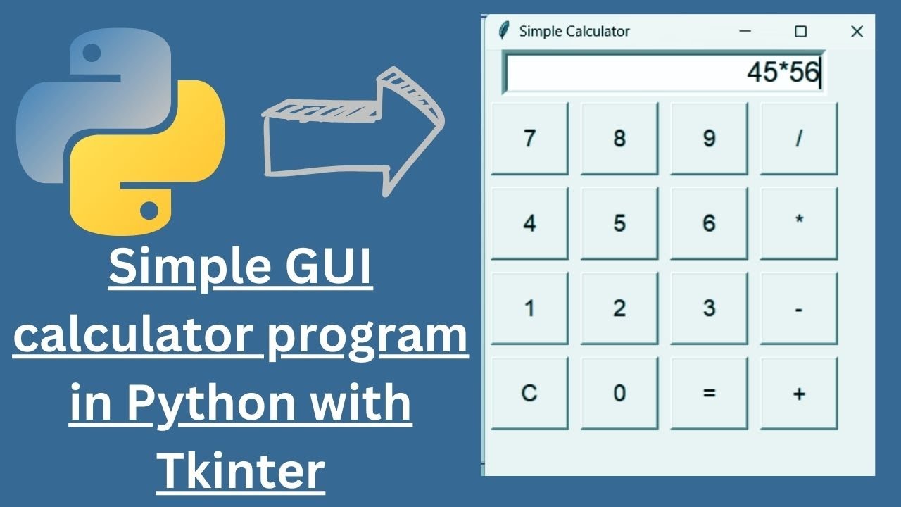 Simple Maths GUI calculator program in Python with Tkinter