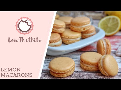 lemon macarons | lovethatbite.com