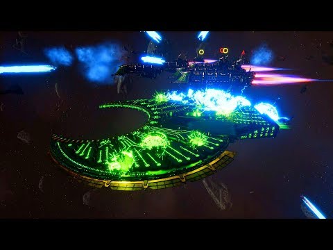 Imperial Navy vs Necrons! - Massive Battle, Skirmish Gameplay, Battlefleet Gothic Armada 2