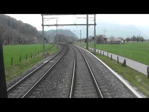 SBB Streckenaufnahme Ziegelbrücke - Bilten, "Führerstandsfahrt" von hinten