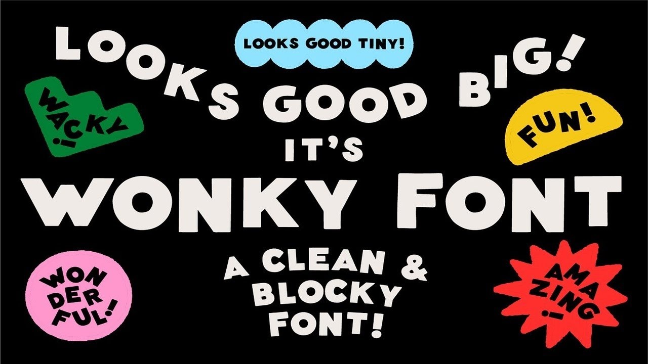 Wonky Font! A Clean & Blocky Font Font Free Download