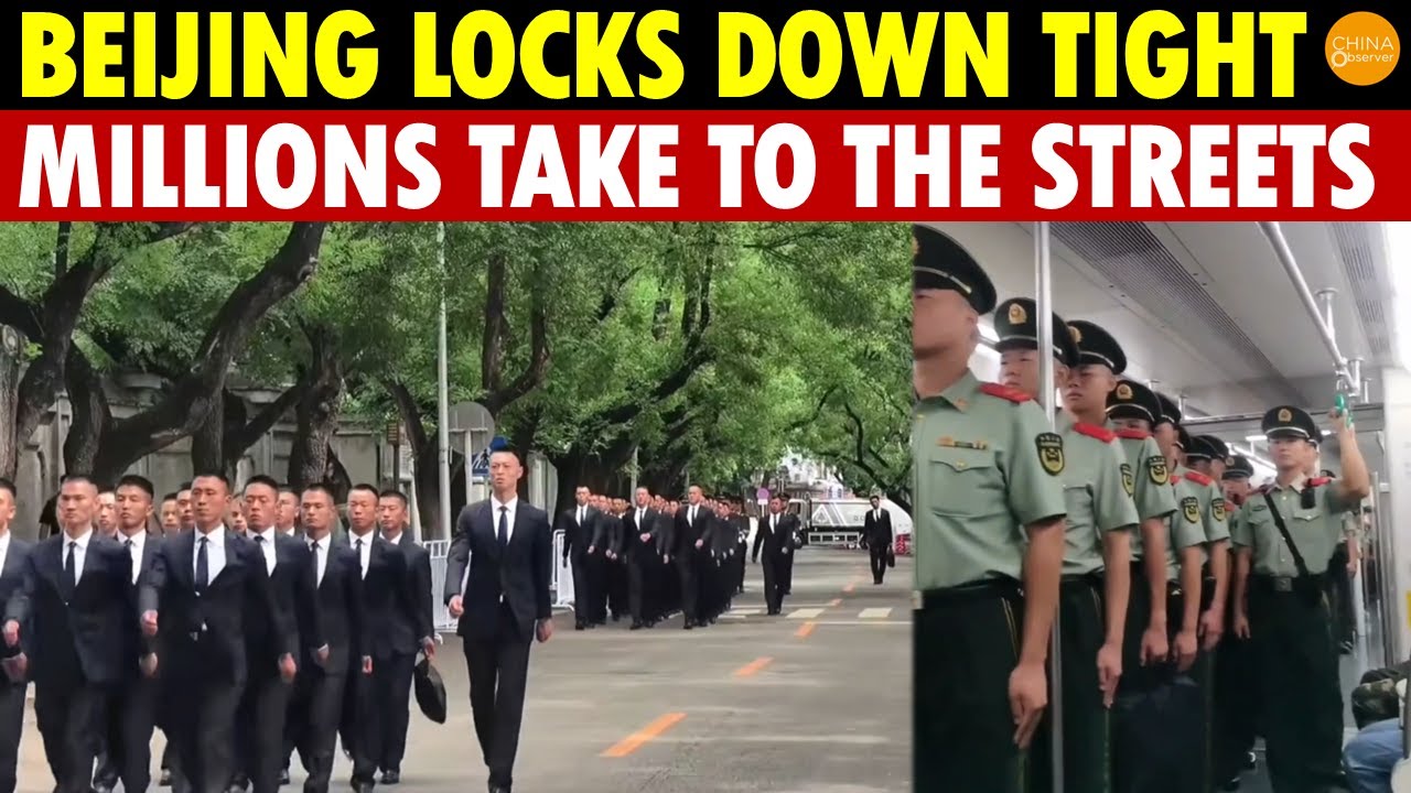 "CCP Should Be Gone" Slogans Flood Beijing, Millions of Military and Police in Streets,Full Lockdown