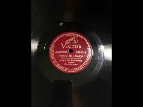 Paderewski: Minuet in G Major in Restored Sound 1917 and 1937 Recordings