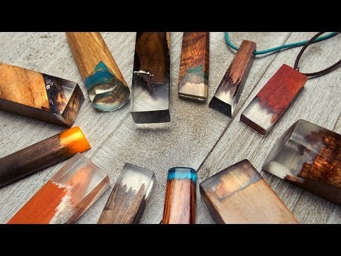 WOOD + RESIN JEWELRY | How to Make Secret Wood Type Necklace Pendants