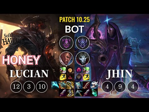 SHG Honey Lucian vs Jhin Bot - KR Patch 10.25