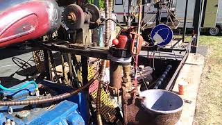 Flat 4 engine powered strange machine chicken BBQ