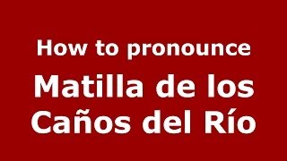 How to pronounce Matilla De Los Ca&ntilde;os Del R&iacute;o