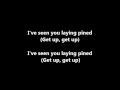 R.E.M. - Get Up - with lyrics on screen.