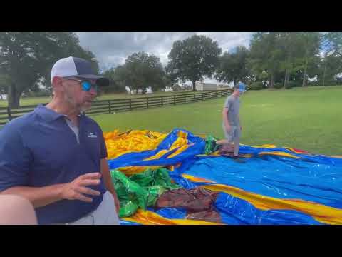 How to Roll Up a Large Inflatable Water Slide: Step by Step