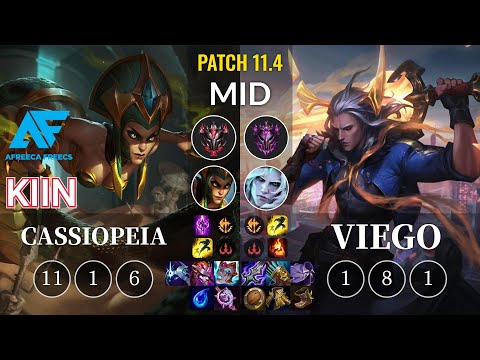 AF Kiin Cassiopeia vs Viego Mid - KR Patch 11.4