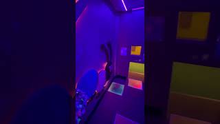 Kid playing in black light room#kids #play #glowinthedark #youtubeshorts #subscribe