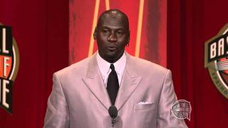Michael Jordan's Basketball Hall of Fame Enshrinement Speech