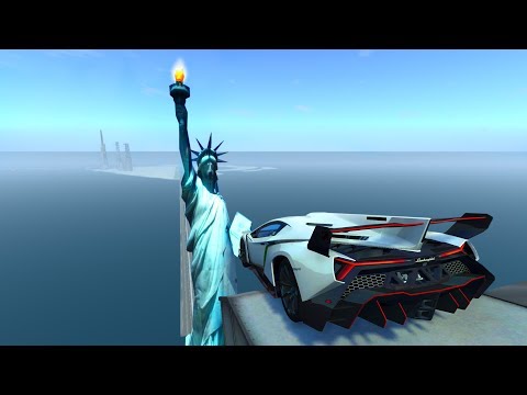 Open Bridge Crashes over The Statue of Liberty - Beamng drive