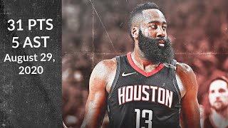 James Harden 31 PTS 5 AST |Rockets vs OKC| NBA Playoffs 8/29/20