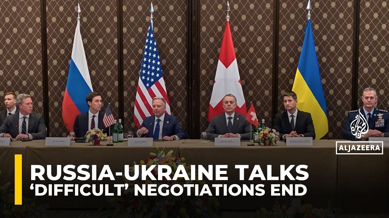Russia-Ukraine talks in Geneva end with no breakthrough after 'difficult' negotiations