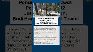 Kondisi Pesawat Pelita Air yang Jatuh di Nunukan, Bodi Hancur Tinggal Kerangka seusai Terbakar
