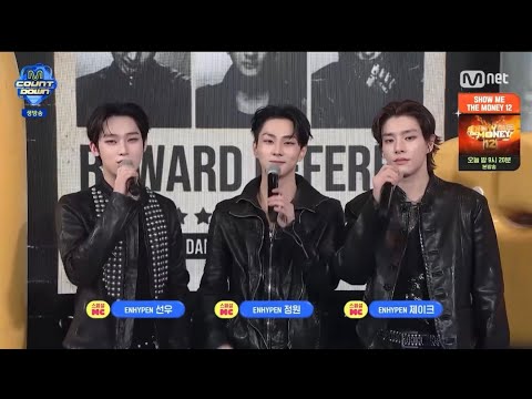 [012226] Jake, Sunoo & Jungwon M Countdown Special MC!🖤