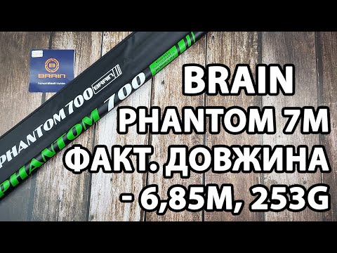 Махове вудлище Brain Phantom 7m, факт. довжина - 6,85m, 253g (телескопічне, без кілець) + чохол