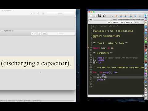 Phy667 Basic Python Task 02 Using For Discharging Capacitor