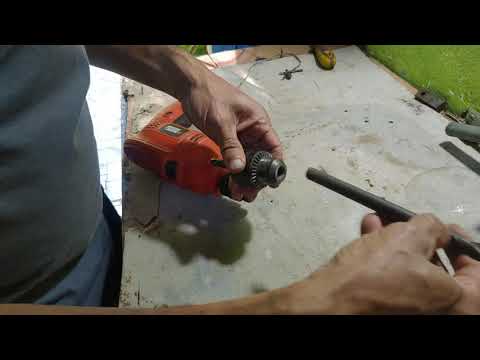 como adaptar broca muito grande em mandril pequeno!!