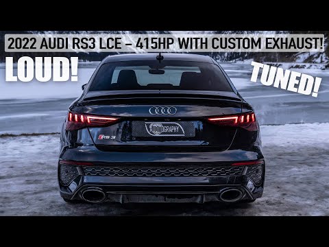 TUNED! 2022 AUDI RS3 LCE 415HP - CUSTOM EXHAUST (LOUD!) + AIR FILTER - AWESOME SOUNDS - IN DETAIL 4K