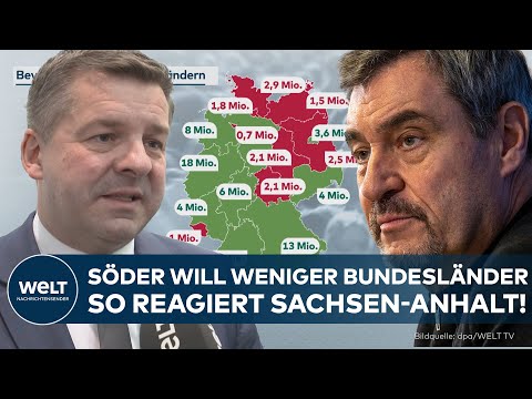 Video Thumbnail: DEUTSCHLAND: Söder will weniger Bundesländer! – So reagiert Sachsen-Anhalt!