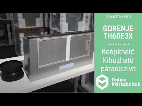 Gartraukis Gorenje | Gaubtas | TH60E3X | Teleskopinis | C energijos vartojimo efektyvumo klasė | Plotis 60 cm | 350 m³/h | Mechaninis valdymas | LED | Inox video