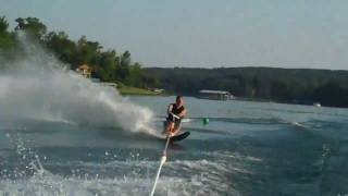 preview picture of video 'john skiing smith lake slalom course'