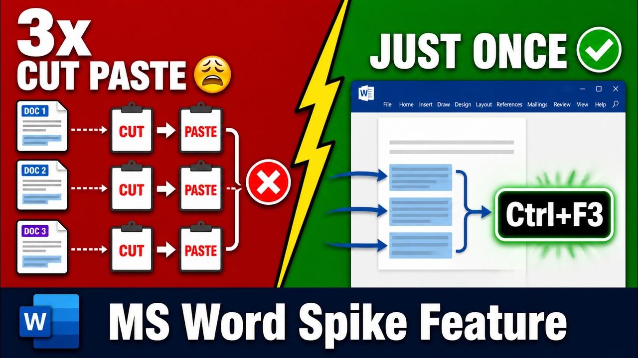 Stop copy pasting! Use this secret MS Word trick to move text 3x faster Spike feature