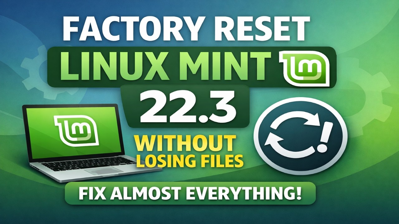 Factory Reset Linux Mint 22.3 Without Losing Your Files (Fix Almost Everything)