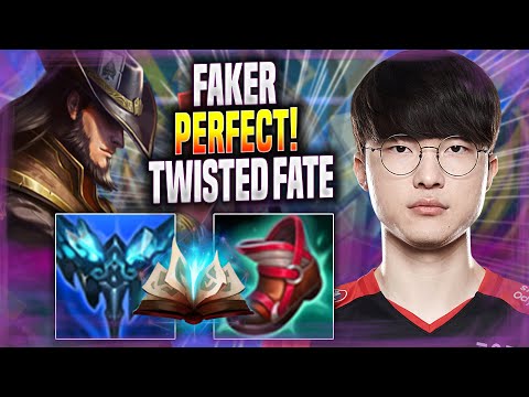 FAKER PERFECT GAME WITH TWISTED FATE! - T1 Faker Plays Twisted Fate MID vs Corki! | Season 2022