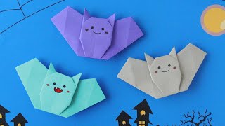 【ハロウィン折り紙】こうもりの作り方　[Halloween Origami] Cute Bat instructions