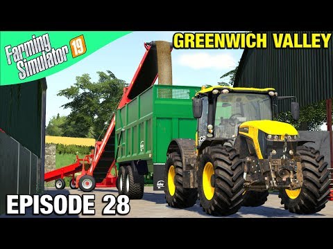 CARTING SILAGE Farming Simulator 19 Timelapse - Greenwich Valley FS19 Ep 28