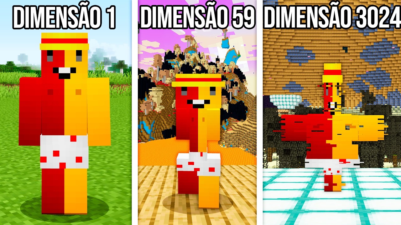 COMO EU ESCAPEI DAS DIMENSÕES INFINITAS NO MINECRAFT