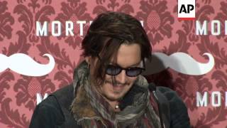 Johnny Depp and Paul Bettany at Mortdecai presser video