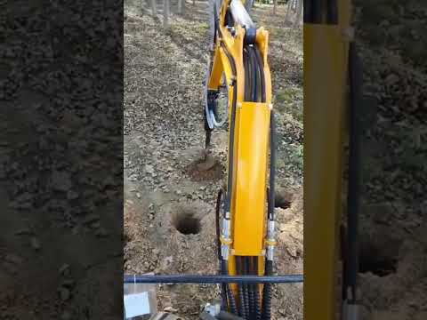 Mini excavator with auger, widely used in building, agriculture, forestry, drilling holes. PM me