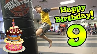 Evan's 9th Birthday! KARATE PARTY! Extreme Dodgeball Madness!