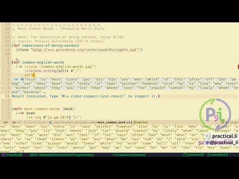 Clojure REPL Workflow   Live Coding   Importance Of Being Earnest