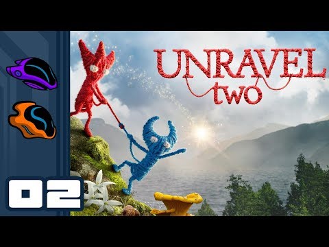 Let's Play Unravel 2 [Coop] - PC Gameplay Part 2 - A Hop, A Swing, And A Jump!