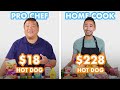 228 Vs 18 Hot Dog Pro Chef Home Cook Swap Ingredients Epicurious